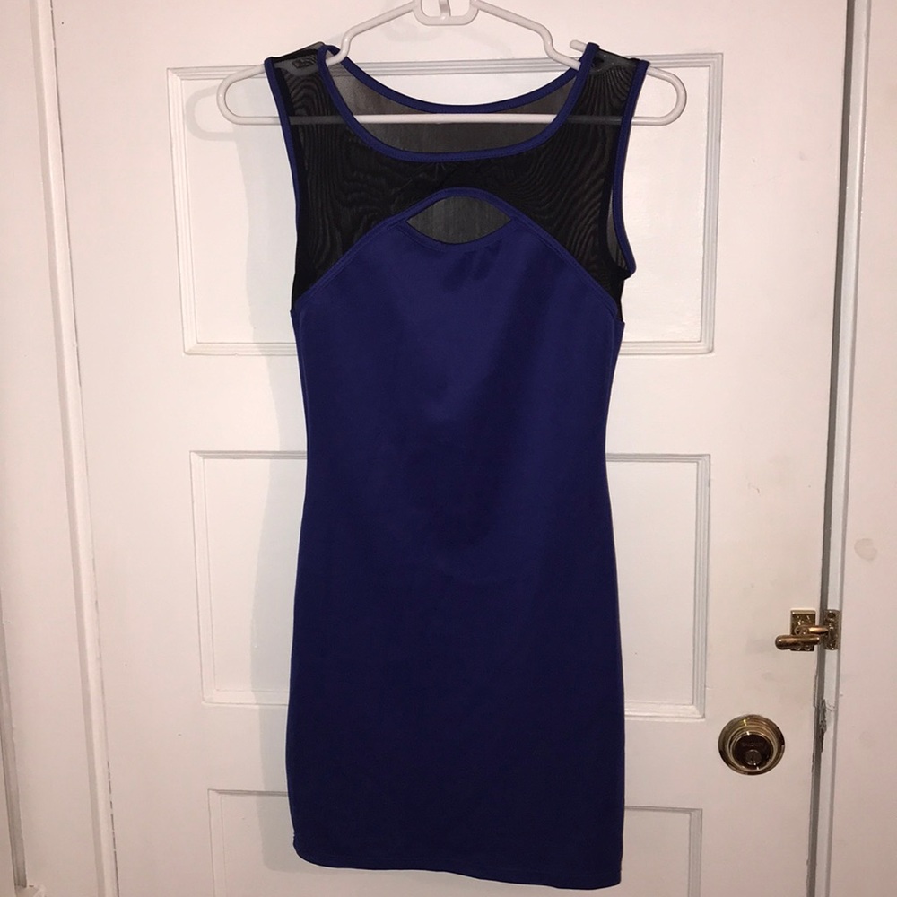 Navy and Black Mesh Bodycon wet seal xs NWT